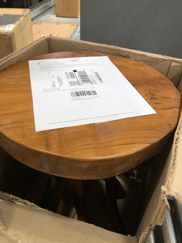 Photo 1 of WELLAND Teak Wood Stick Leg End Table