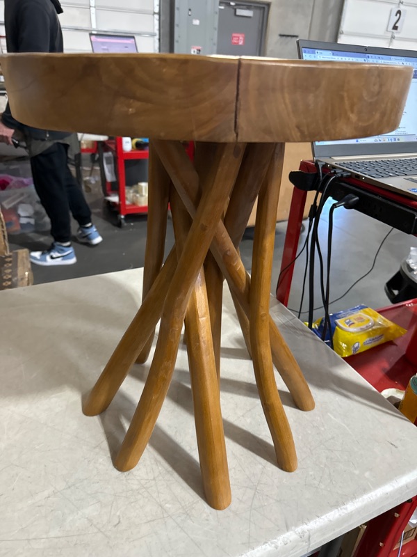 Photo 1 of WELLAND Teak Wood Stick Leg End Table