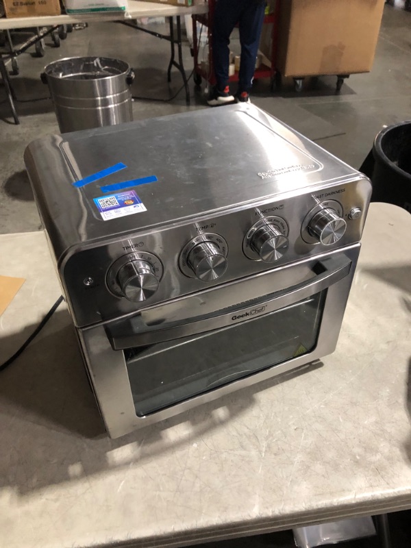 Photo 8 of ***USED - DAMAGED - SEE COMMENTS***
Geek Chef Air Fryer Toaster Oven Combo, Stainless Steel, GTO23/FM9011E