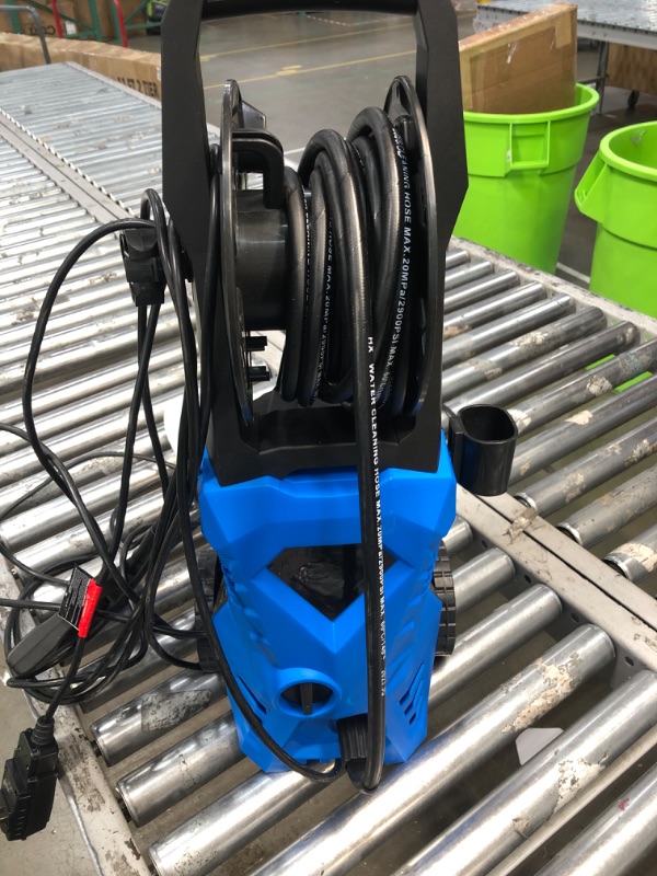 Photo 3 of 3800PSI Electric Pressure Washer 4.0GPM 1600W Power Washer with 20ft Hose Reel, 4 Tips, Foam Cannon, Best Pressure Washer for Cars, Home use, Blue Lake Blue