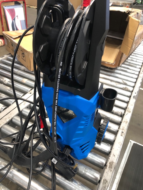 Photo 2 of 3800PSI Electric Pressure Washer 4.0GPM 1600W Power Washer with 20ft Hose Reel, 4 Tips, Foam Cannon, Best Pressure Washer for Cars, Home use, Blue Lake Blue