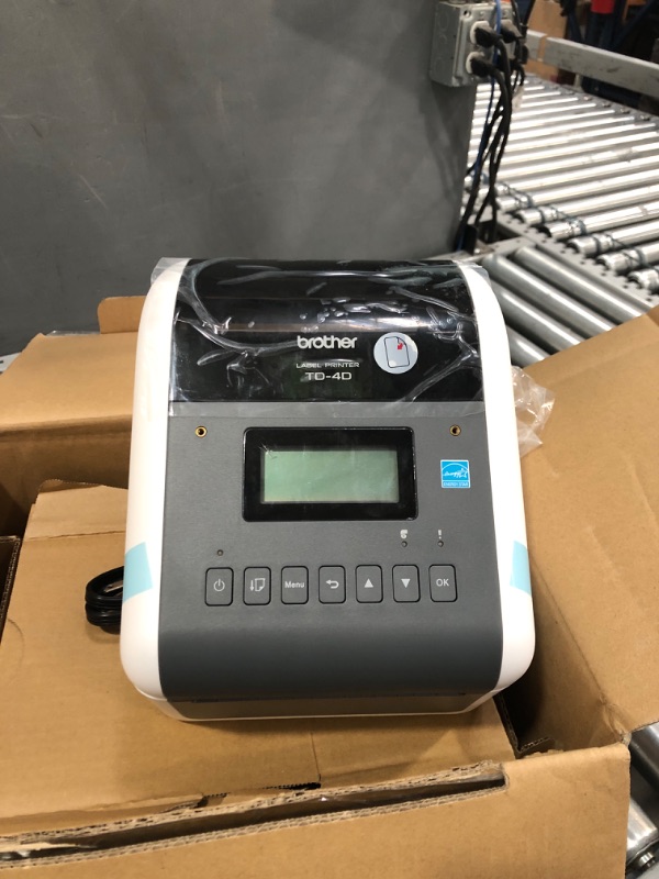 Photo 2 of Brother TD-4550DNWB Desktop Direct Thermal Printer - Monochrome - Label Print - Ethernet - USB - Serial - Bluetooth