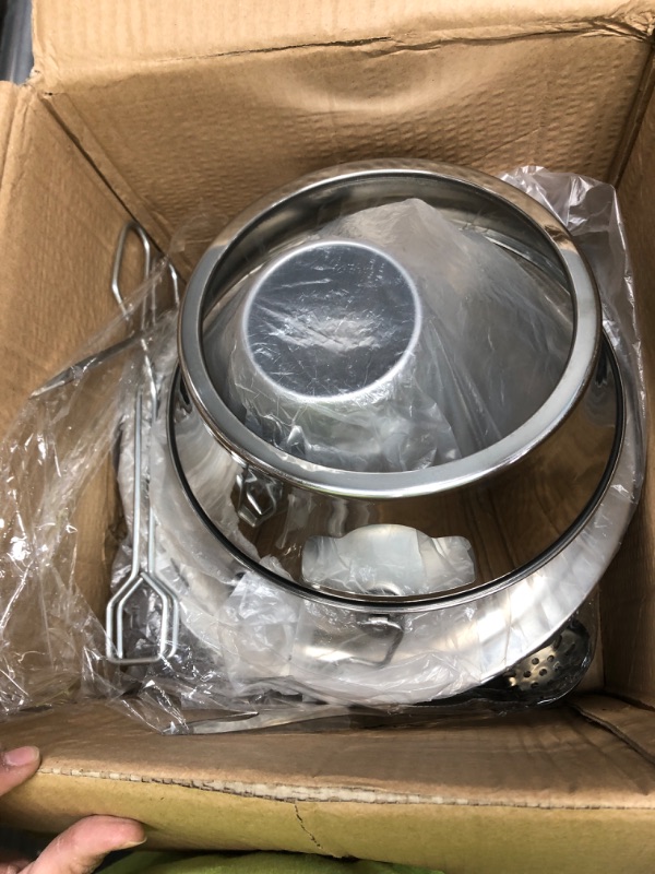 Photo 2 of ***Parts Only***2.3-QT Stainless Steel Hot Pot Chinese Charcoal hotpot, Meats Fondue Outdoor Picnic Cooker 2.3-QT silver
