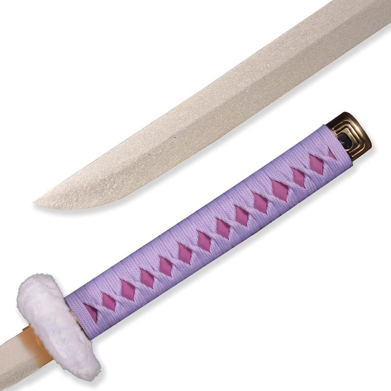 Photo 1 of 80cm/31.5? Zoro Katana Anime Sword Cosplay Weapons Wooden Toy Swords Enma Purple Yubashiri Unisex Halloween Party Gifts
