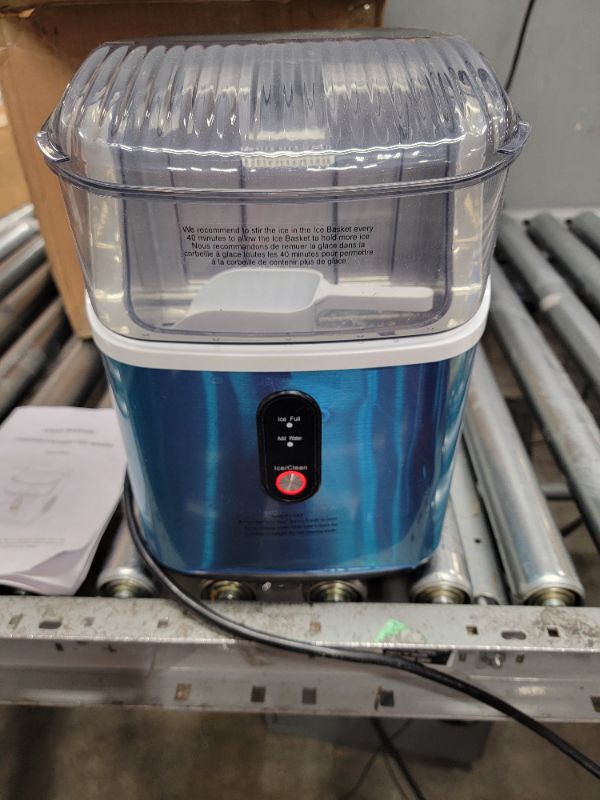 Photo 1 of COWSAR Nugget Ice Maker Countertop, Soft Chewable Nugget Ice Cubes Machine, One-Button Quick Ice Making 34Lbs/Day, Self-Cleaning, Portable Stainless Steel Ice Machine 34Lbs/24H Stainless Steel Silver 1