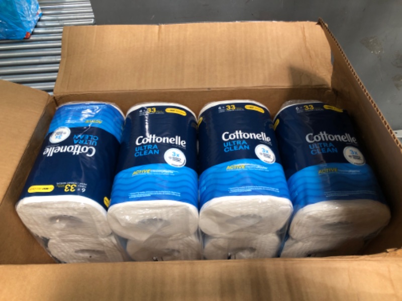 Photo 2 of Cottonelle Ultra Clean Toilet Paper with Active CleaningRipples Texture, 24 Family Mega Rolls (24 Family Mega Rolls = 132 Regular Rolls) (4 Packs of 6), 353 Sheets Per Roll, Packaging May Vary 2328 sheet (Pack of 4)