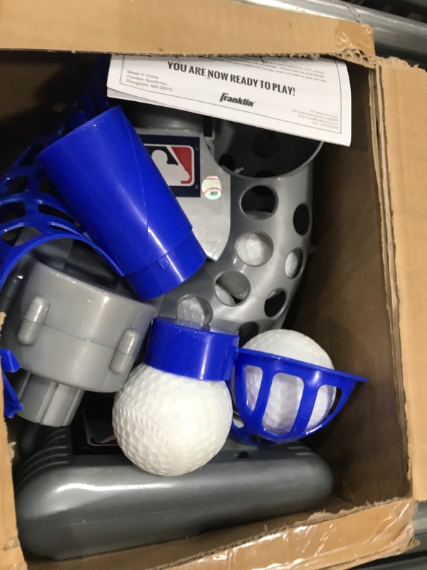 Photo 1 of Franklin Sports MLB Electronic Baseball Pitching Machine – Height Adjustable – Ball Pitches Every 7 Seconds Pitching Machine (Includes 6 Balls)