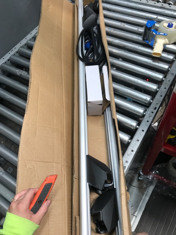 Photo 1 of 53'' Roof Rack Cross Bars Adjustable Aluminum Cargo Bars Fits Most Existing Raised Side Rails with Gap - Black