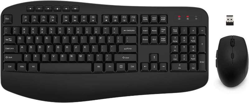 Photo 1 of Logitech MK345 Wireless Combo Full-Sized Keyboard with Palm Rest and Comfortable Right-Handed Mouse, 2.4 GHz Wireless USB Receiver, Compatible with PC, Laptop 1 pack