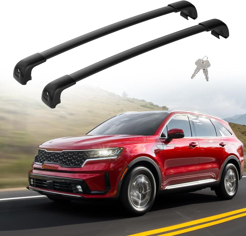 Photo 1 of ***SEE NOTES*** FLYCLE Roof Rack Cross Bars Fit for 2021 2022 2023 2024 KIA Sorento & Sorento Hybird with Lock, Crossbars Cargo Racks Rooftop Luggage Canoe Kayak Camping Gear Bike Carrier Rack

