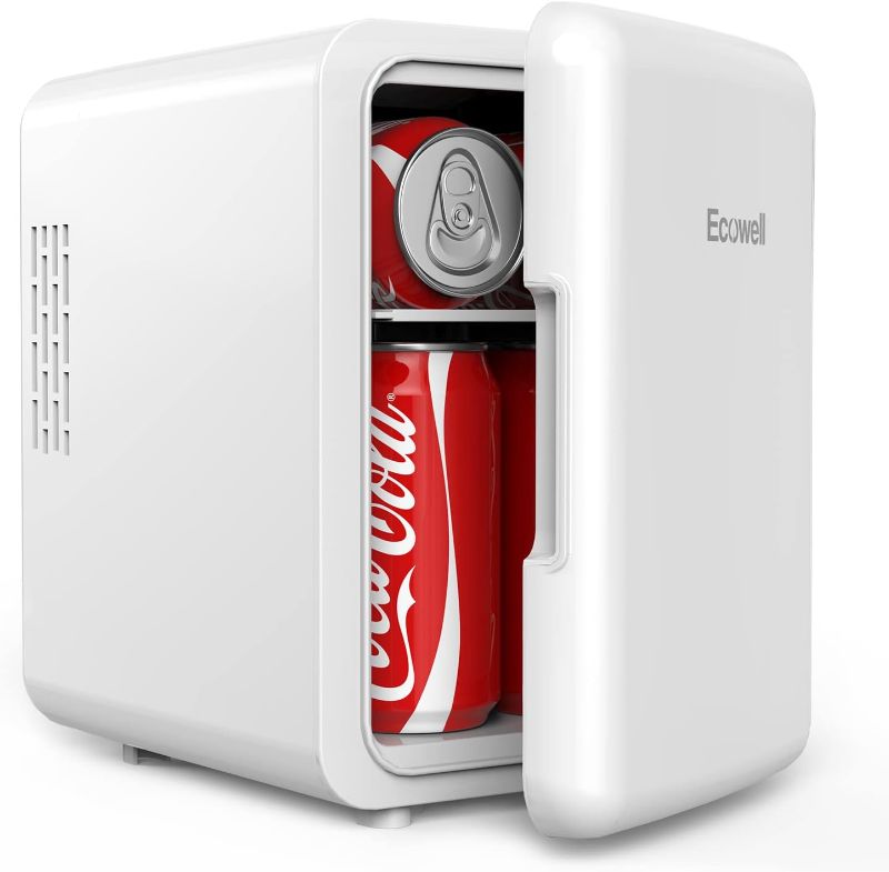 Photo 1 of  Mini Fridge for Bedroom, 4L/6 Can Skincare Fridge, AC/DC Portable Compact Small Refrigerator for Office 