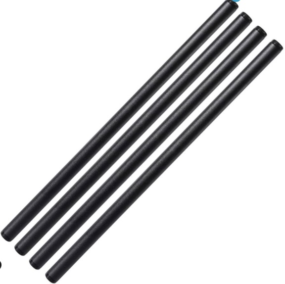 Photo 1 of 3/4" x 30" Black Painted Industrial Pipe, Home TZH 4 Pack Threaded Black Iron Pipe Nipple for DIY Project/Furniture/Shelving Decoration(4, 30")