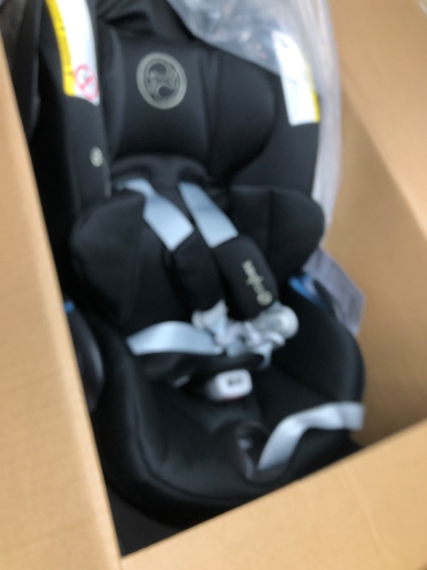 Photo 2 of Cybex Cloud G Lux Comfort Extend Infant Car Seat with Anti-Rebound Base, Load Leg, Linear Side Impact Protection, Latch Install, Ergonomic Full Recline, Extended Leg Rest, Moon Black