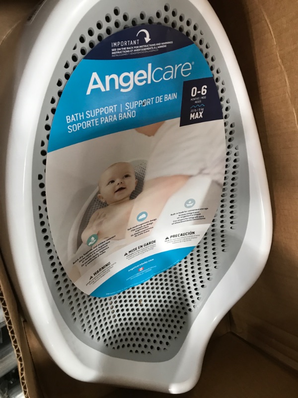 Photo 2 of Angelcare Baby Bath Support (Grey) | Ideal for Babies Less than 6 Months Old Grey 1 Count (Pack of 1)