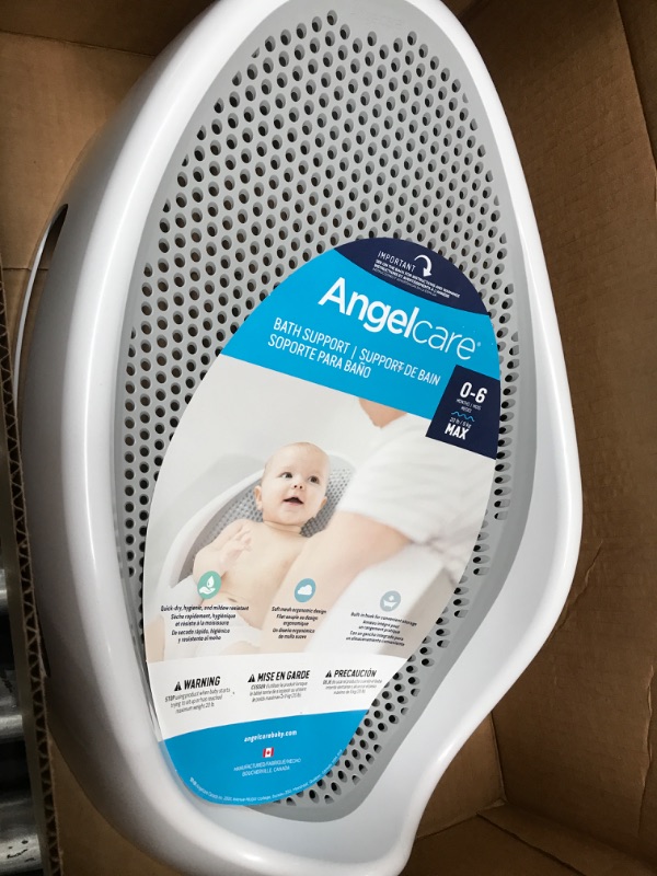 Photo 2 of Angelcare Baby Bath Support (Grey) | Ideal for Babies Less than 6 Months Old Grey 1 Count (Pack of 1)