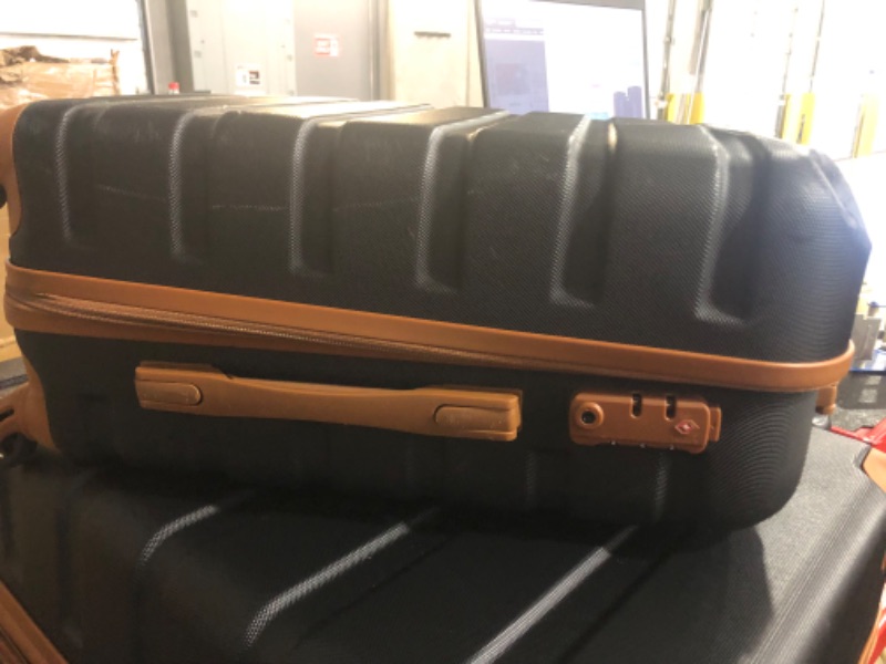 Photo 8 of *** MINOR DAMAGE**SMALLEST PIECE HAS DENTS IN TOP AND MULTIPLE SCRATCHES**THE MIDDLE HAS SOME MINOR WEAR.***
Coolife Luggage 3 Piece Set Suitcase Spinner Hardshell Lightweight TSA Lock \3 Piece Set apricot black