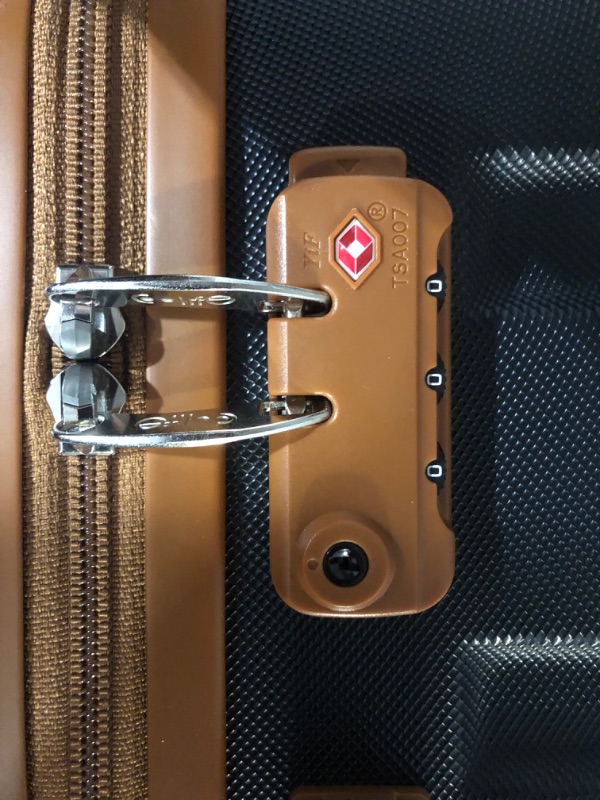 Photo 18 of *** MINOR DAMAGE**SMALLEST PIECE HAS DENTS IN TOP AND MULTIPLE SCRATCHES**THE MIDDLE HAS SOME MINOR WEAR.***
Coolife Luggage 3 Piece Set Suitcase Spinner Hardshell Lightweight TSA Lock \3 Piece Set apricot black