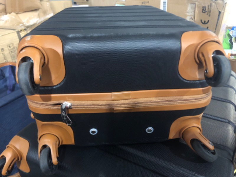 Photo 15 of *** MINOR DAMAGE**SMALLEST PIECE HAS DENTS IN TOP AND MULTIPLE SCRATCHES**THE MIDDLE HAS SOME MINOR WEAR.***
Coolife Luggage 3 Piece Set Suitcase Spinner Hardshell Lightweight TSA Lock \3 Piece Set apricot black