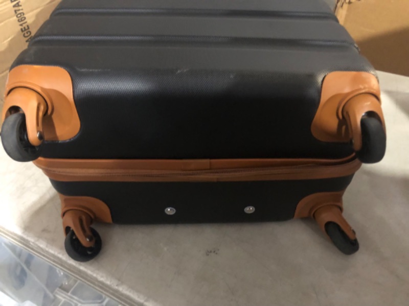 Photo 4 of *** MINOR DAMAGE**SMALLEST PIECE HAS DENTS IN TOP AND MULTIPLE SCRATCHES**THE MIDDLE HAS SOME MINOR WEAR.***
Coolife Luggage 3 Piece Set Suitcase Spinner Hardshell Lightweight TSA Lock \3 Piece Set apricot black