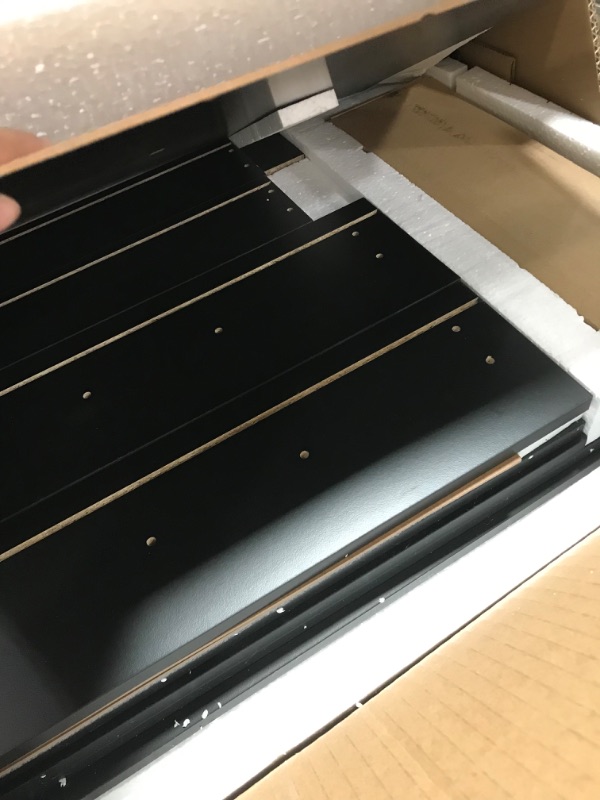 Photo 1 of DEVAISE 3 Drawer File Cabinet, Small Printer Stand with Storage, Rolling Filing Cabinet with Shelves for Home Office, Wood Desk Cabinet, Black