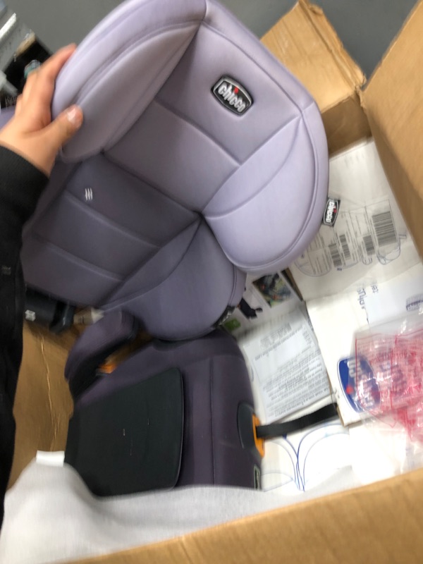 Photo 3 of Chicco KidFit ClearTex Plus 2-in-1 Belt-Positioning Booster Car Seat, Backless and High Back Booster Seat, for Children Aged 4 Years and up and 40-100 lbs. | Lilac/Purple KidFit Plus with ClearTex® No Chemicals Lilac/Purple