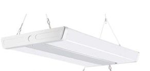 Photo 1 of 2 Pack LED High Bay Shop Light, 2FT 150W 21500LM 140LM/W [600W HPS Eqv.] 5000K Daylight Linear Hanging Light for Workshop Warehouse Garage