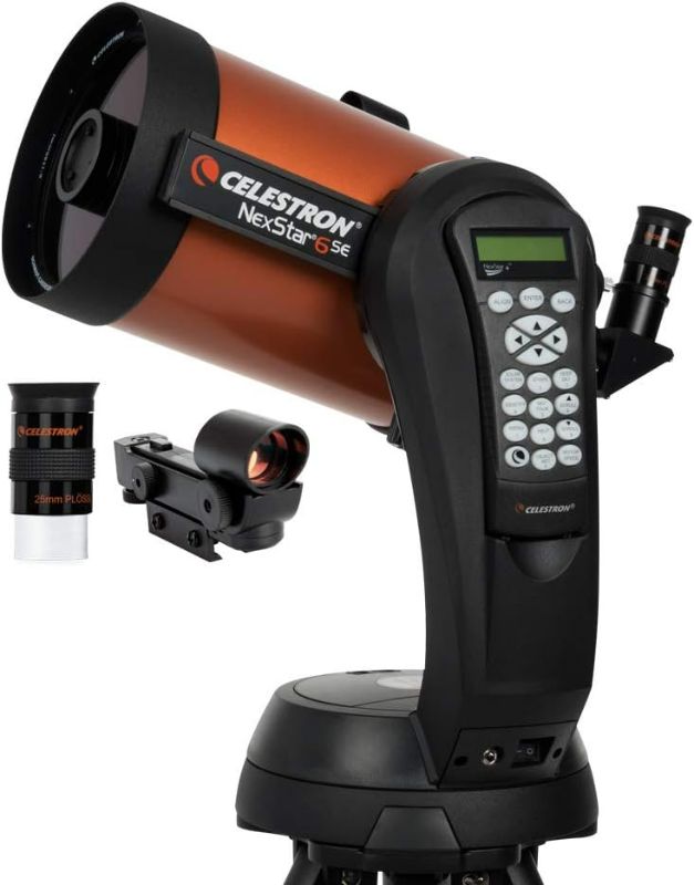 Photo 1 of Celestron - NexStar 6SE Telescope - Computerized Telescope for Beginners and Advanced Users - 6-Inch Primary Mirror & Zoom Eyepiece for Telescope - Versatile 8mm-24mm Zoom, 1.25" Eyepieces