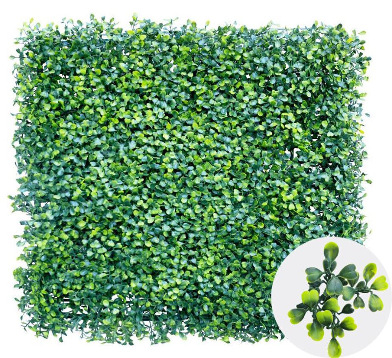 Photo 1 of 20"x20" 12pcs Artificial Boxwood Mat Wall Hedge Decor Privacy Fence Panel Grass
