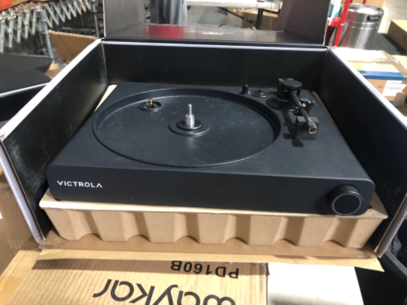 Photo 3 of ***USED - LIKELY MISSING PARTS - UNABLE TO VERIFY FUNCTIONALITY***
Victrola Stream Onyx Turntable - 33-1/3 & 45 RPM Vinyl Record Player, Works with Sonos Wirelessly, High Precision Magnetic Cartridge, Semi-Automatic, Multiple Connections, Black Matte Fini