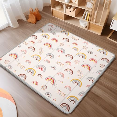 Photo 1 of Foldable Baby Play Mat, PIGLOG Waterproof Playmats for Babies and Toddlers Kids, Safe Foam Playmat for Tummy Time, 50x50 Playpen