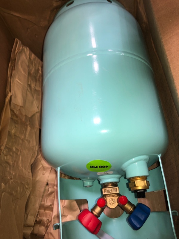 Photo 2 of Mastercool (67010) Blue DOT R134A Recovery Refrigerant Cylinder with Float Switch and 1/2" Acme Connection - 30 lb. Capacity