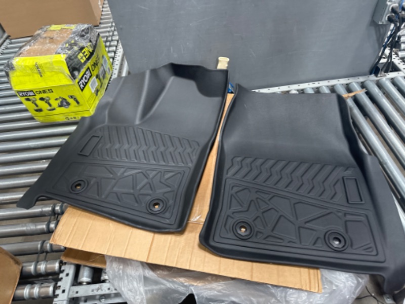 Photo 3 of Floor Mats Fit for Toyota Tundra (Only for CrewMax Cab) 2022 2023 2024,Cargo Liners Cargo Carpet All Weather Protector Front Rear Mats TPE Black