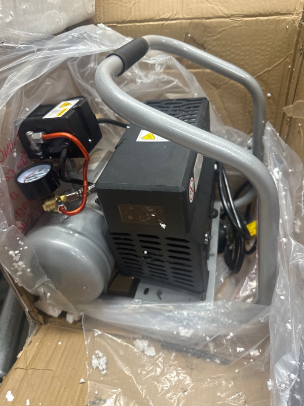 Photo 2 of **NON-REFUNDABLE** // **SALE FINAL**PARTS ONLY*** 
California Air Tools CAT-1P1060S Light & Quiet Portable Air Compressor, Silver 1 gallon