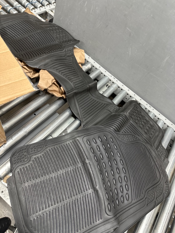 Photo 1 of BDK ProLiner Floor Mats for Cars Trucks SUV, Black 3-Piece Heavy Duty Car Mats with Universal Fit Design, All Weather Car Floor Liners Black 3PC Front & Rear