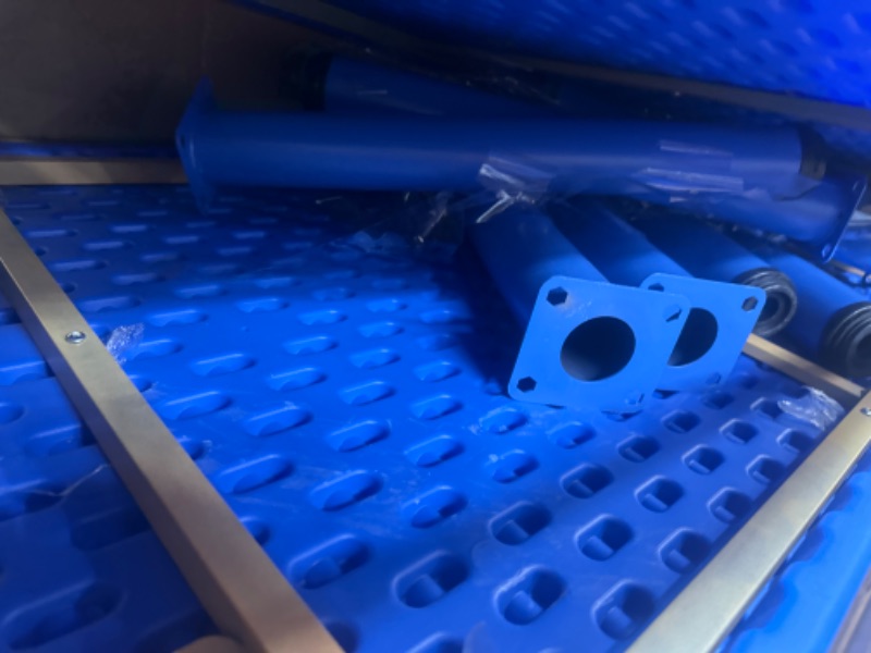 Photo 1 of Wesiti Kids Activity Table Rectangular 47.24 x 23.62 Inch Children School Classroom Table Portable Plastic Daycare Preschool Table Kids Play Table Furniture for Boy Girl Reading Drawing (Blue,2 Pcs) 2 Blue