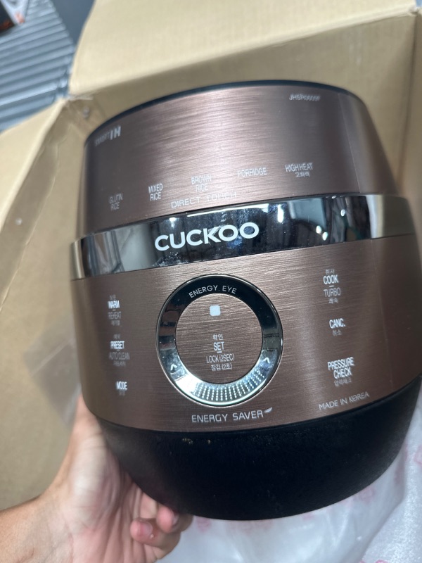 Photo 2 of (important see clerk notes) CUCKOO CRP-JHR1009F | 10-Cup (Uncooked) Induction Heating Pressure Rice Cooker | 19 Menu Options