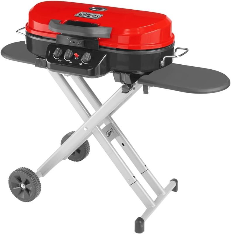 Photo 1 of Coleman Roadtrip 285 Portable Stand-Up Propane Grill, Gas Grill with 3 Adjustable Burners & Instastart Push-Button Ignition; Great for Camping, Tailgating, BBQ, Parties, Backyard, Patio & More
