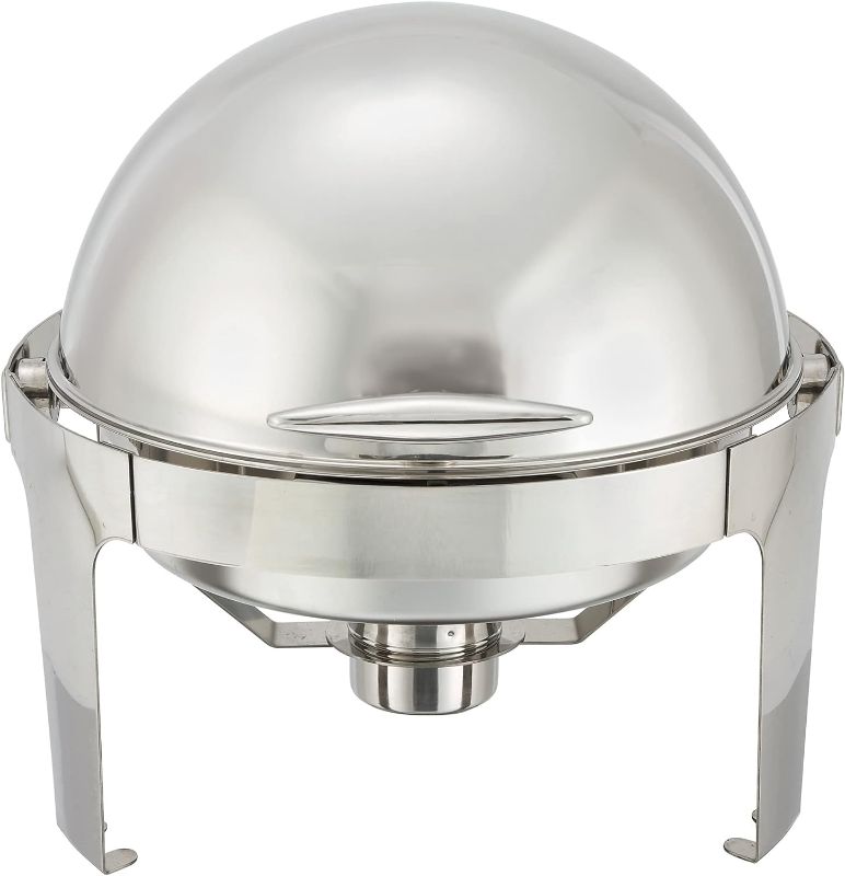 Photo 1 of ******dirty need to be washed***********
Winco 2 Round Chafer w/Roll-Top Lid & Chafing Fuel Heat MadisonChafer, 6 Quart, Silver
