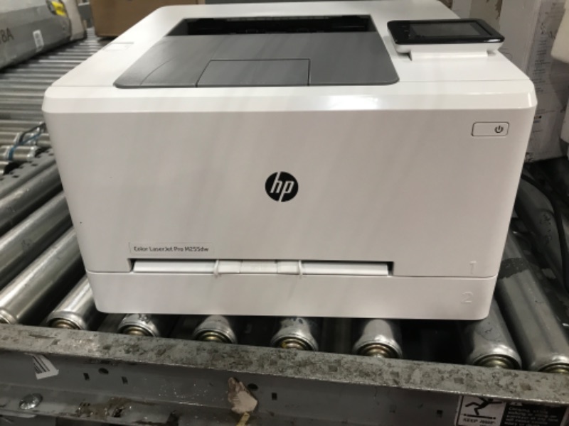 Photo 1 of HP Color LaserJet Pro M255dw Wireless Laser Printer, Remote Mobile Print, Duplex Printing, Works with Alexa (7KW64A), White
