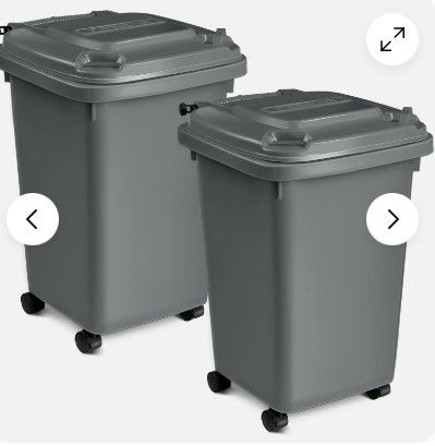 Photo 1 of 2 Pack 20 Gallon Total Heavy Duty Wheeled Trash Can with Lid Garbage Bins Out...
