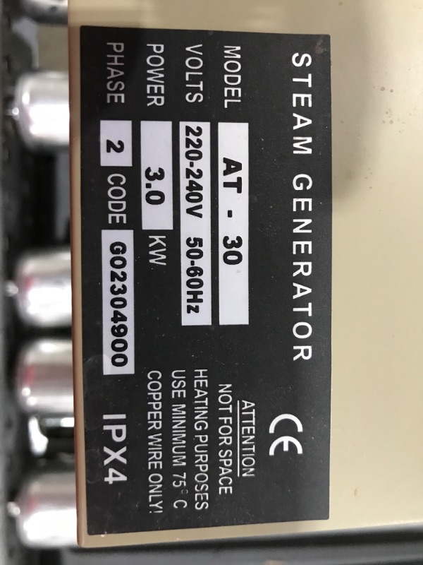 Photo 2 of *********MINOR DAMAGE ON BACK THREADS***********
CGOLDENWALL 6KW Commercial Self-Draining Steam Generator Shower System Home Steam Bath Spa Generator 30 min to 12 Hours with Auto Drain 95-131? for Suitable Space Heating 6 m³/212 Cubic feet (6KW)