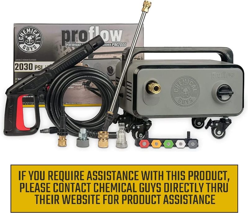 Photo 1 of ***USED - MISSING PARTS - INCLUDING NUMEROUS FITTINGS - UNABLE TO TEST***
Chemical Guys EQP_312PW 3-Piece Mega Foaming Car Wash Kit Including Honeydew Snow Foam (1 Gallon), TORQ Max Foam 8 Foam Cannon and EQP408 ProFlow Performance Electric Pressure Washe