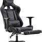 Photo 1 of ***FOR PARTS *** High-Back Office Chair Ergonomic PC Gaming Chair Cheap Desk Chair Executive PU Leather Rolling Swivel Computer Chair with Lumbar Support, Grey