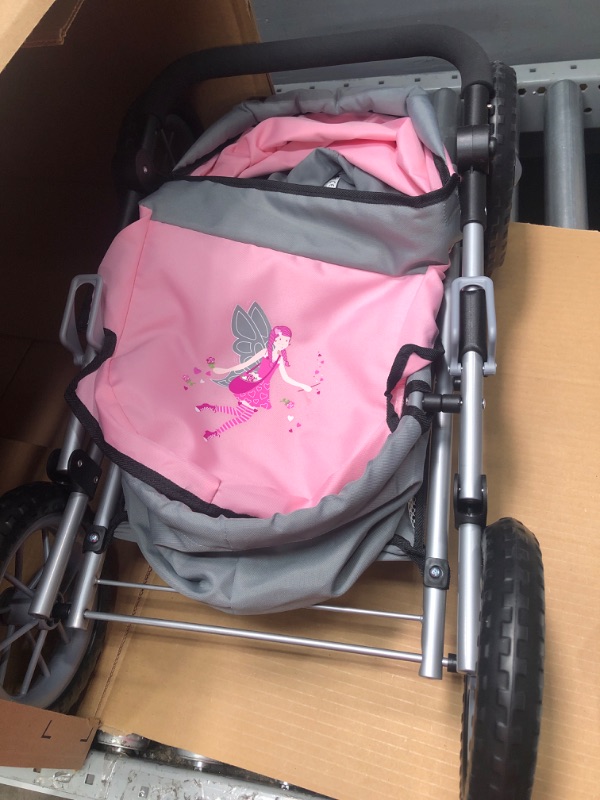 Photo 2 of Bayer Design Baby Doll Trendy Pram in Grey/Pink