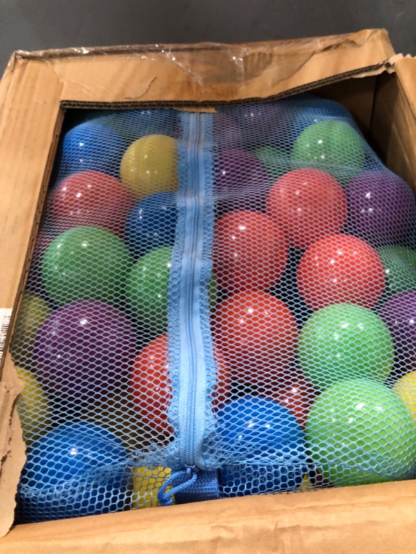 Photo 2 of 200 Ball Pit Balls for Kids – Plastic Ball Refill Pack for Kids | Phthalate and BPA Free Non-Toxic Plastic Ball Pack | Reusable Storage Bag with Zipper – Sunny Days Entertainment