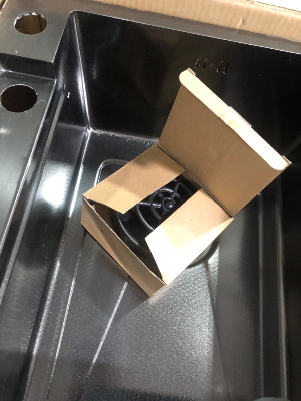 Photo 1 of ***USED - SCRATCHED - LIKELY MISSING PARTS - UNABLE TO VERIFY FUNCTIONALITY***
Waterfall Kitchen Sink with Faucet Smart Black Stainless Steel Workstation Sink with Honeycomb Nano Coating Luxury Single Bowl Kitchen Sink with Twin Waterfall, Drop in Kitchen