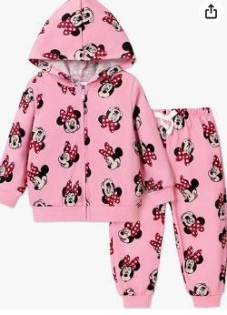 Photo 1 of Disney Mickey and Friends Outfits 2pcs Toddler Girl & Boy Long Sleeve Hoodie and Pants Set, 3-4TYears
