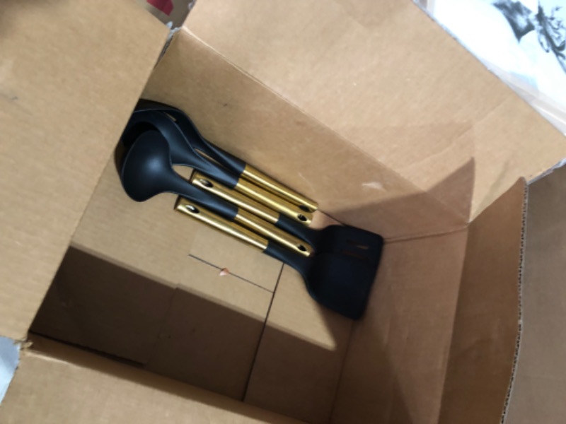 Photo 6 of ***USED - NON-STICK COATING DAMAGED - PARTS LIKELY MISSING***
Granitestone 15 Pc Ceramic Pots and Pans Set Non Stick, Kitchen Cookware Sets, Pot and Pan Set, Ceramic Cookware Set, Non Stick Pots and Pan Set with Induction Cookware, Dishwasher Safe, Black
