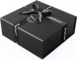 Photo 1 of JiaWei Gift Box 17.32×13.9×6.88 Inches, Gift Box with Bow,Halloween Thanksgiving Christmas Children's Day, Black Bridesmaid Proposal Box, Decorative Gift Box for Presents, Wedding