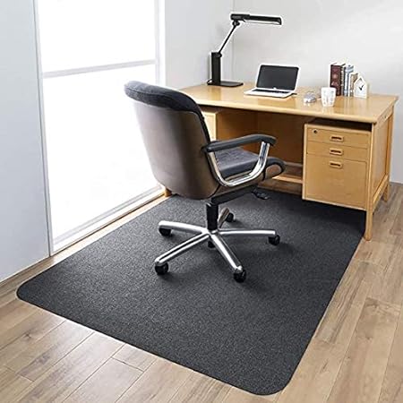 Photo 1 of Office Chair Mat, aidoupetPrivateorder Opaque Office Desk Chair Mat for Hardwood Floors Chair Mat Floor Protector Desk Mat Multi-Purpose for Home 0.16" Thick 55"x35" Freely Cuttable (Black)
